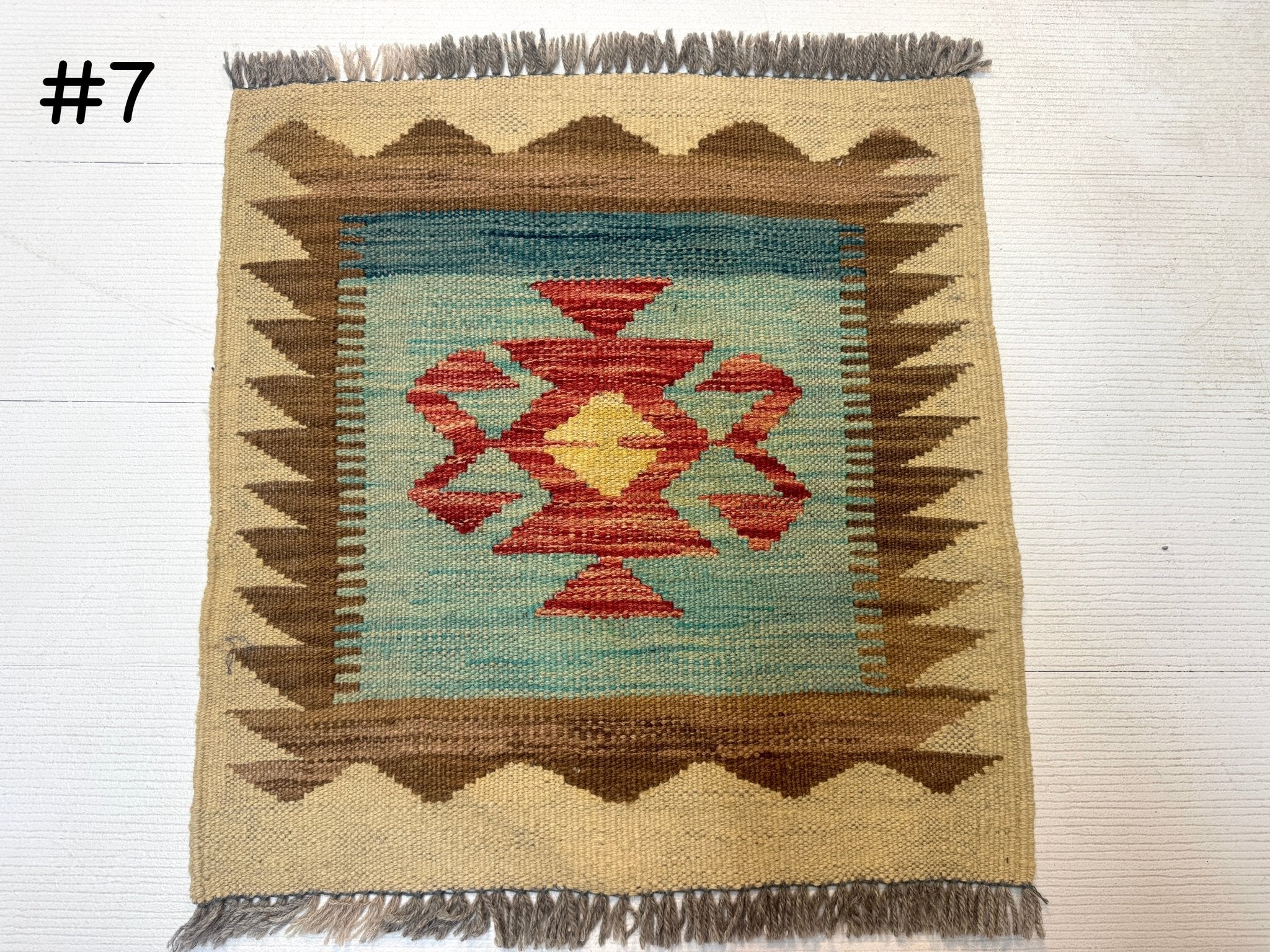 Mini Afghan Kilim Rugs | 2' x 2' - Rug the Rock - available