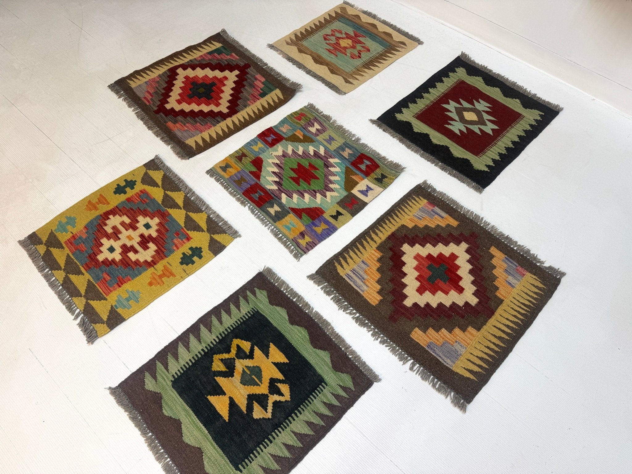Mini Afghan Kilim Rugs | 2' x 2' - Rug the Rock - available