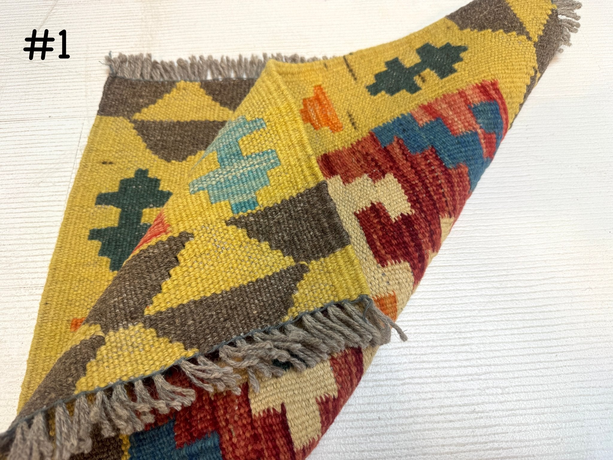 Mini Afghan Kilim Rugs | 2' x 2' - Rug the Rock - available