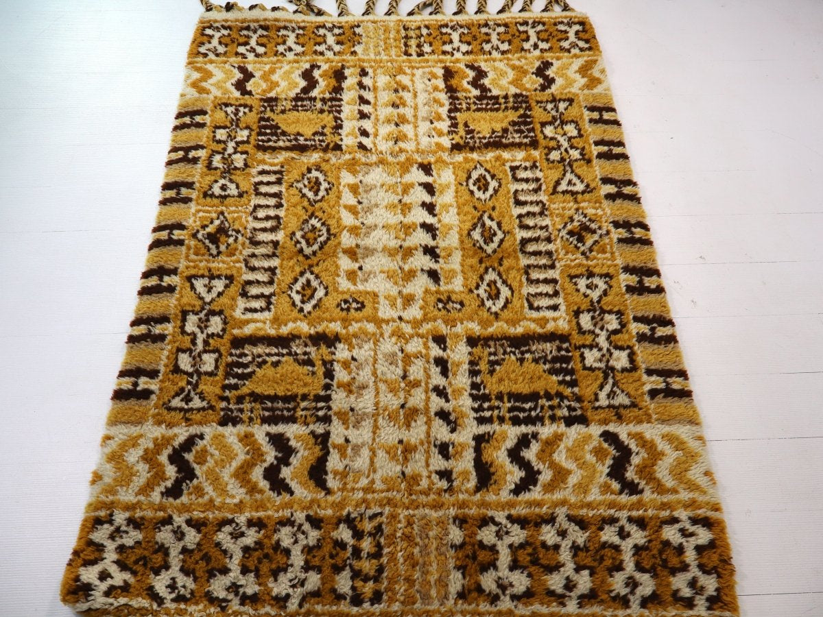 Moroccan Rabat Rug 1/2 | 4' x 6' - Rug the Rock - available rugsbrown and taupe colorLarge Rugs > 4' x 8'