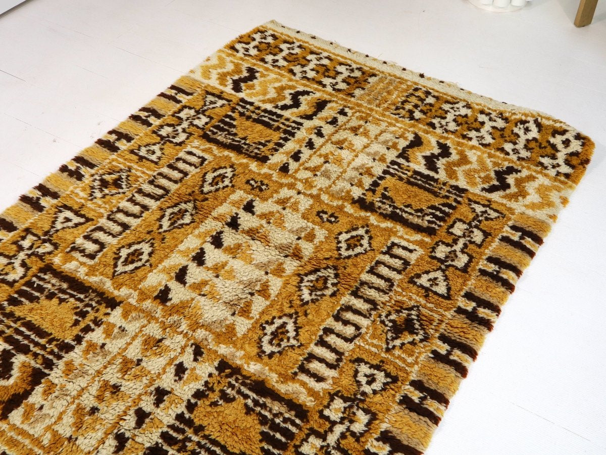Moroccan Rabat Rug 1/2 | 4' x 6' - Rug the Rock - available rugsbrown and taupe colorLarge Rugs > 4' x 8'