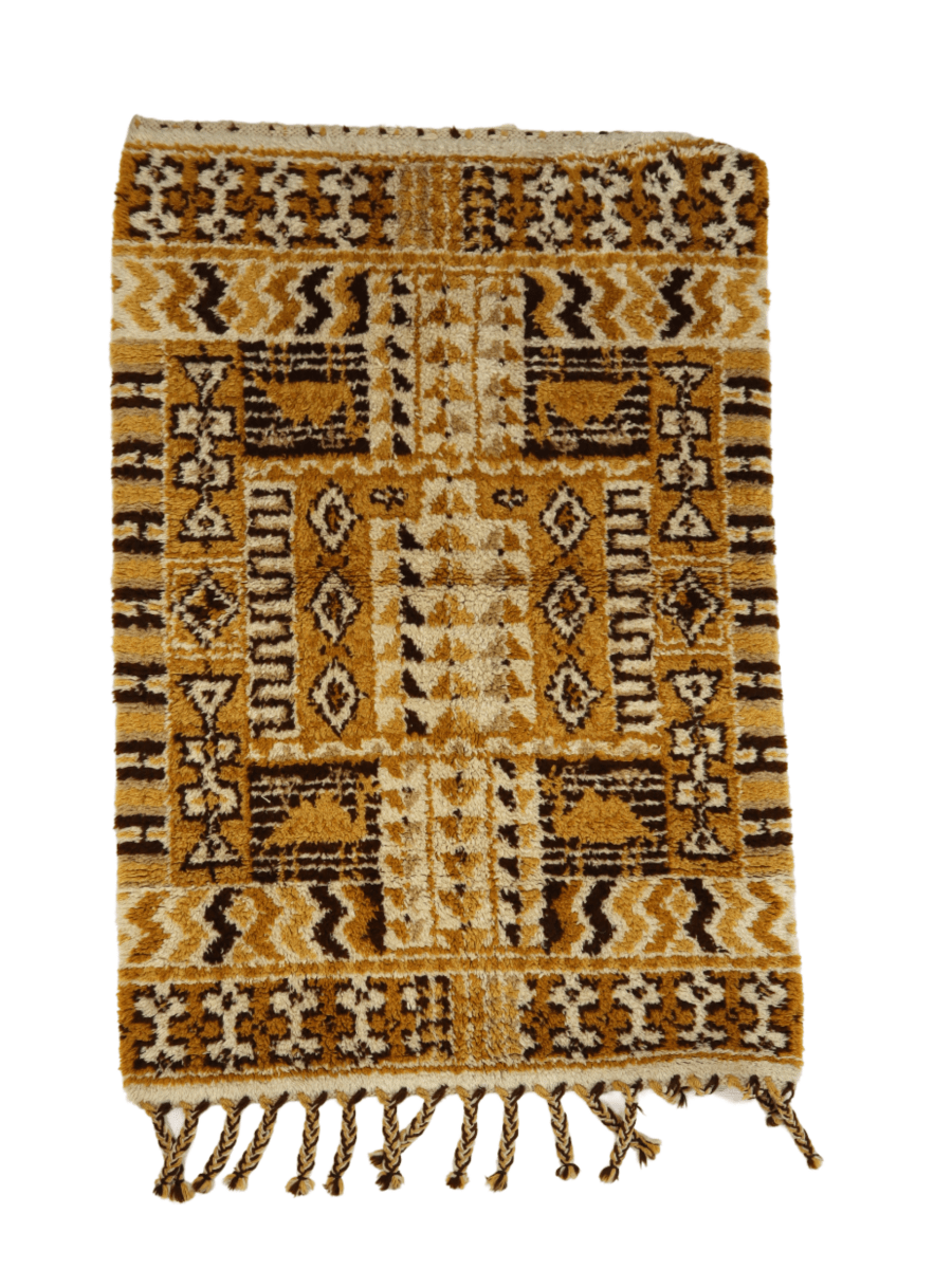 Moroccan Rabat Rug 1/2 | 4' x 6' - Rug the Rock - available rugsbrown and taupe colorLarge Rugs > 4' x 8'
