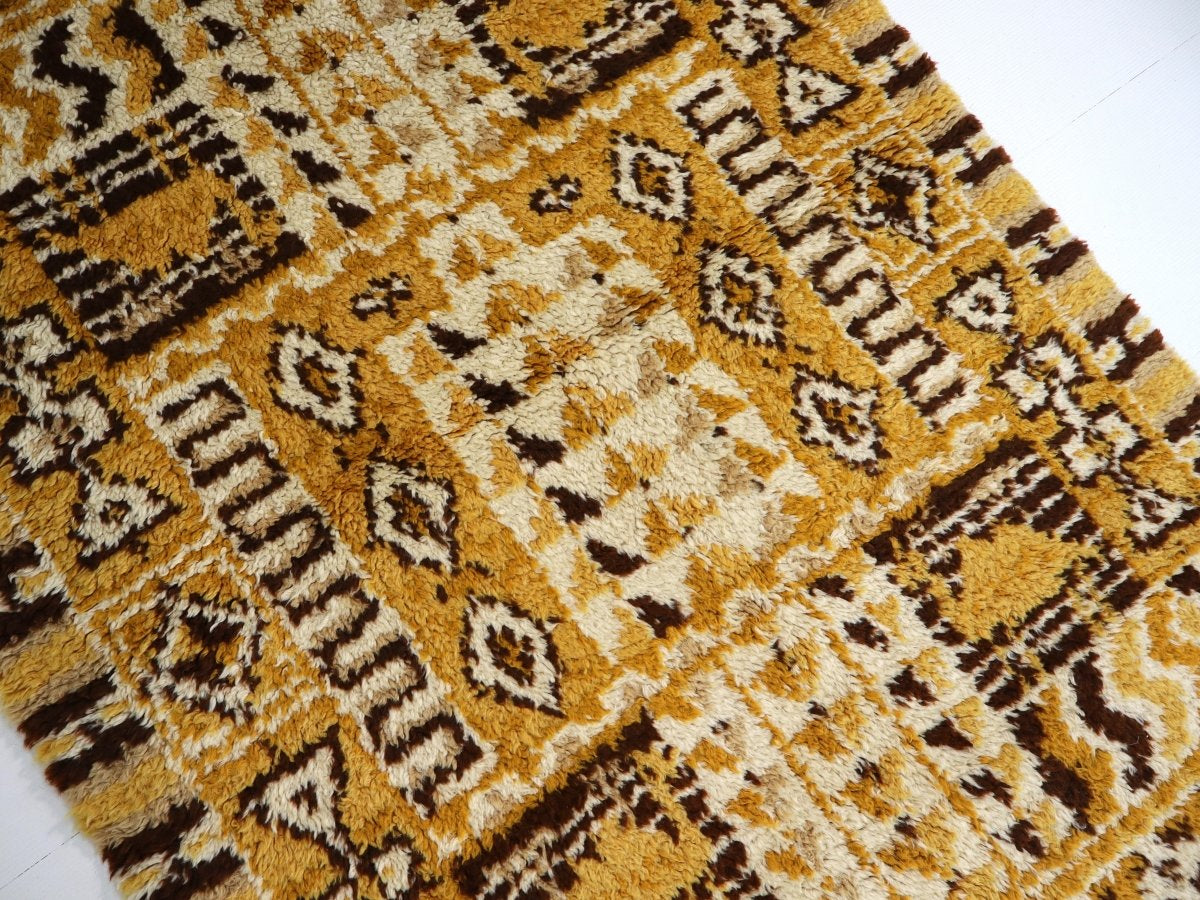 Moroccan Rabat Rug 1/2 | 4' x 6' - Rug the Rock - available rugsbrown and taupe colorLarge Rugs > 4' x 8'