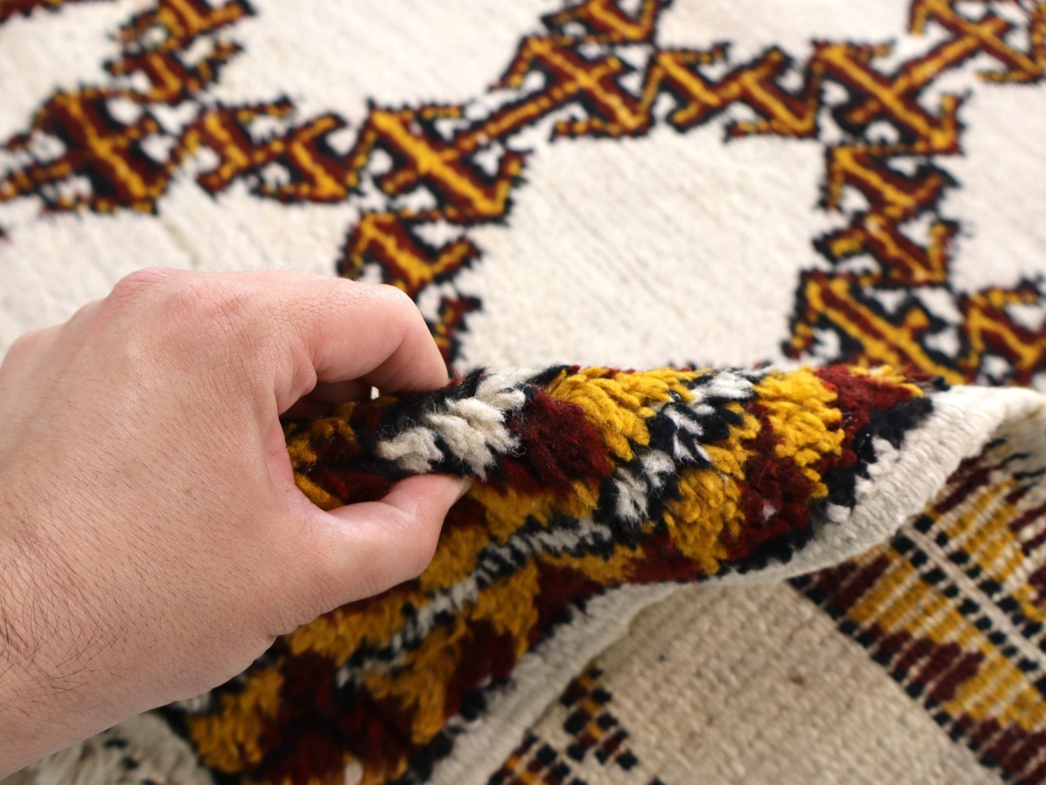 Moroccan Rabat Rug | 2' 10" x 4' 7" - Rug the Rock - available rugsbrown and taupe colorLarge Rugs > 4' x 8'