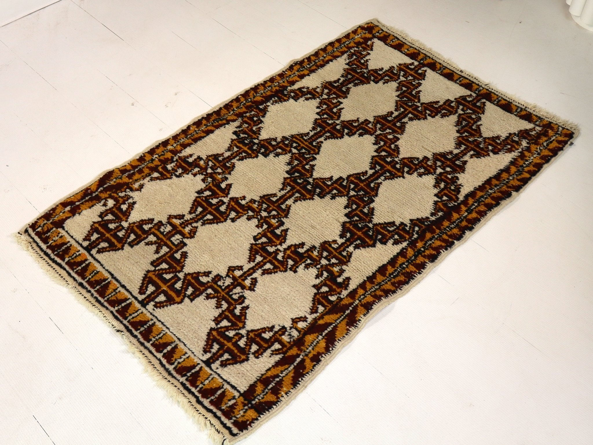 Moroccan Rabat Rug | 2' 10" x 4' 7" - Rug the Rock - available rugsbrown and taupe colorLarge Rugs > 4' x 8'