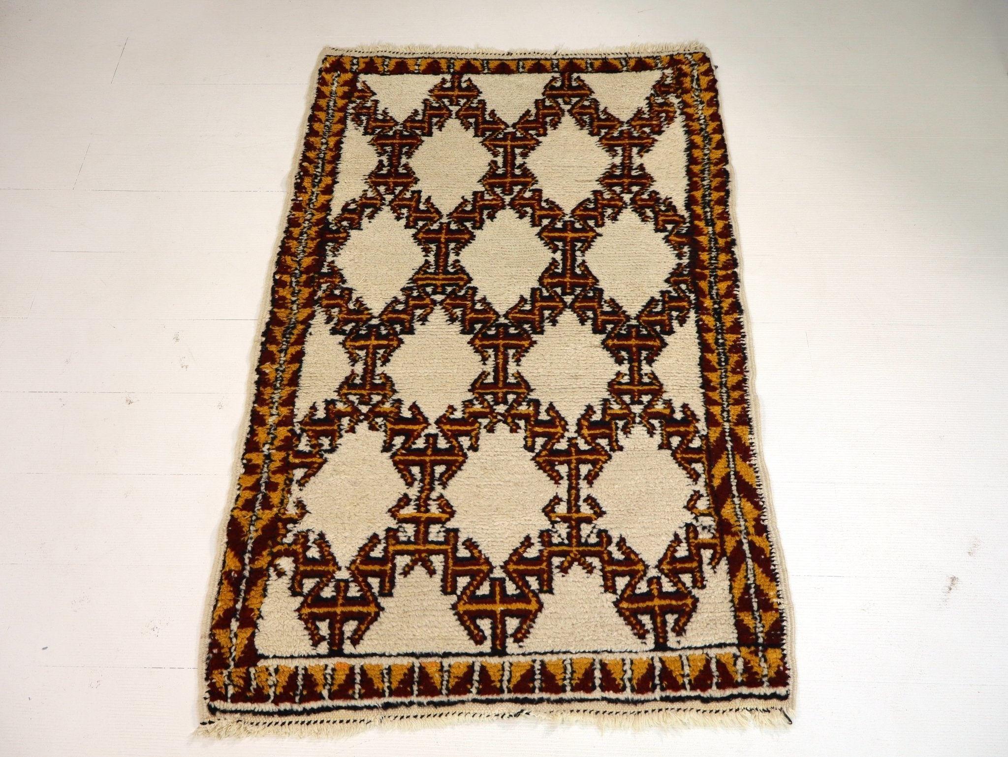 Moroccan Rabat Rug | 2' 10" x 4' 7" - Rug the Rock - available rugsbrown and taupe colorLarge Rugs > 4' x 8'