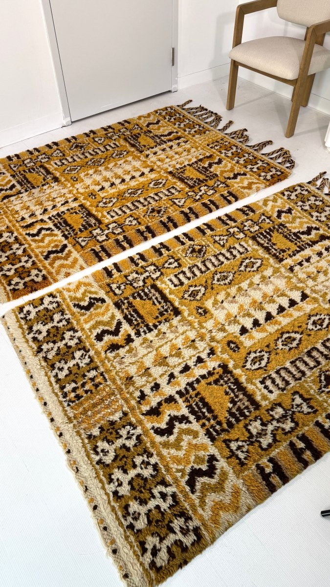Moroccan Rabat Rug 2/2 | 4' x 6' - Rug the Rock - available rugsbrown and taupe colorLarge Rugs > 4' x 8'