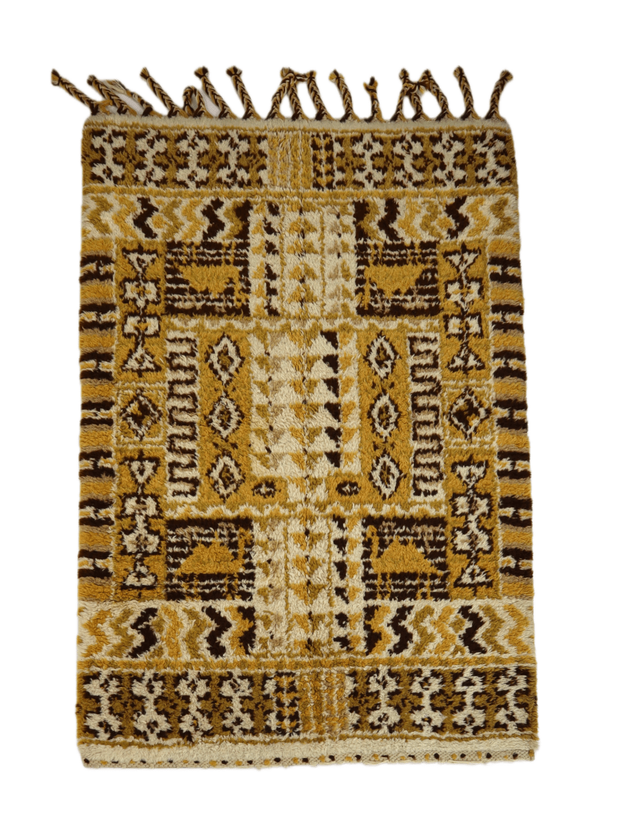 Moroccan Rabat Rug 2/2 | 4' x 6' - Rug the Rock - available rugsbrown and taupe colorLarge Rugs > 4' x 8'