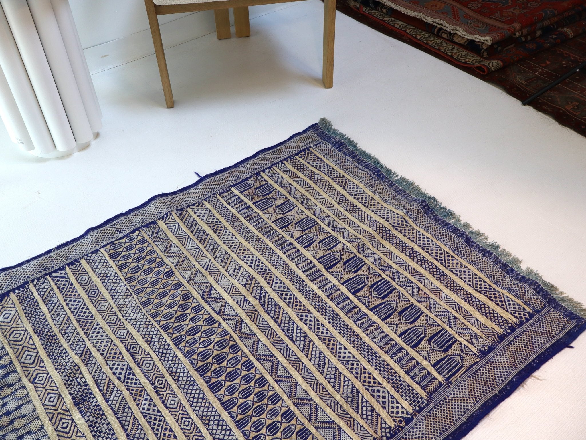 Moroccan Tiflet Kilim Rug | 3' 3" x 4' 3" - Rug the Rock - available rugsbrown and taupe colorLarge Rugs > 4' x 8'