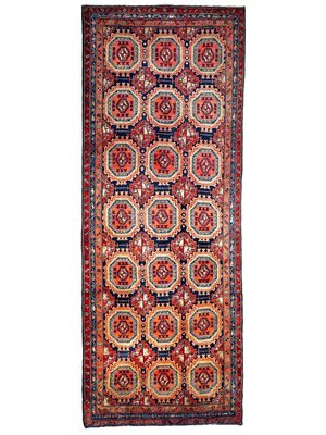 NW Persian Meshkin Runner Rug | 4' 1" x 11' 9"