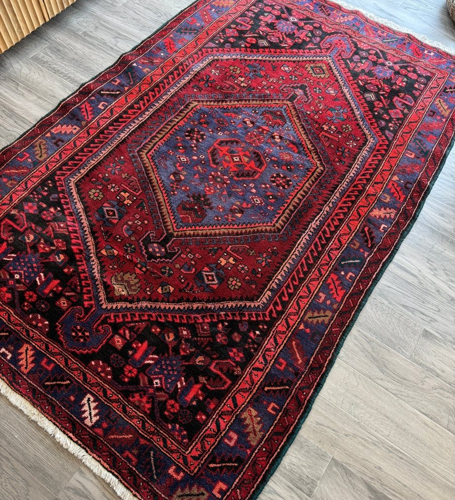 Perisan Zanjan Rug | 4' 8" x 7' 3" - Rug the Rock