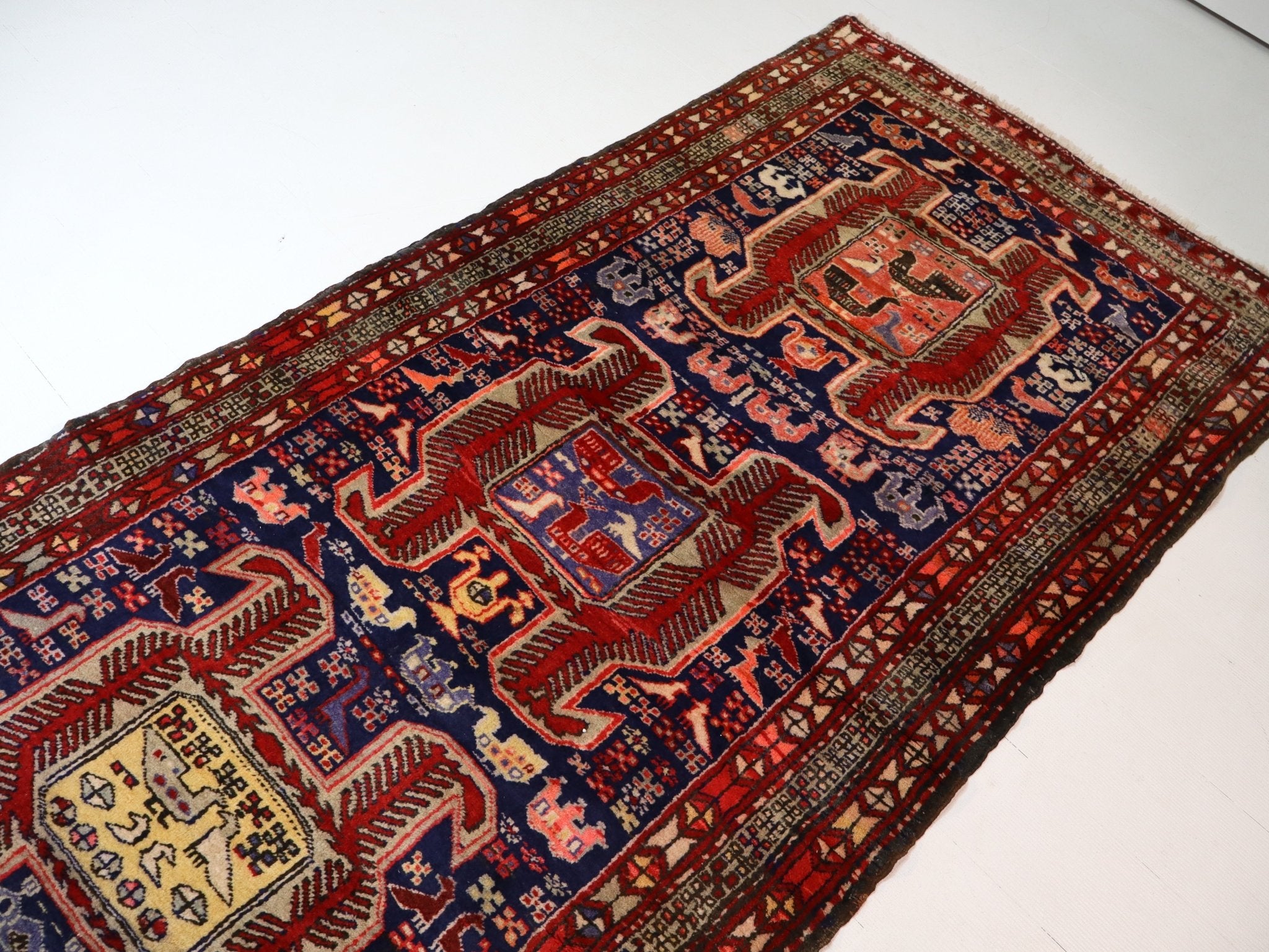 Persian Ardabil Runner Rug | 3' 7" x 9' 10" - Rug the Rock - 