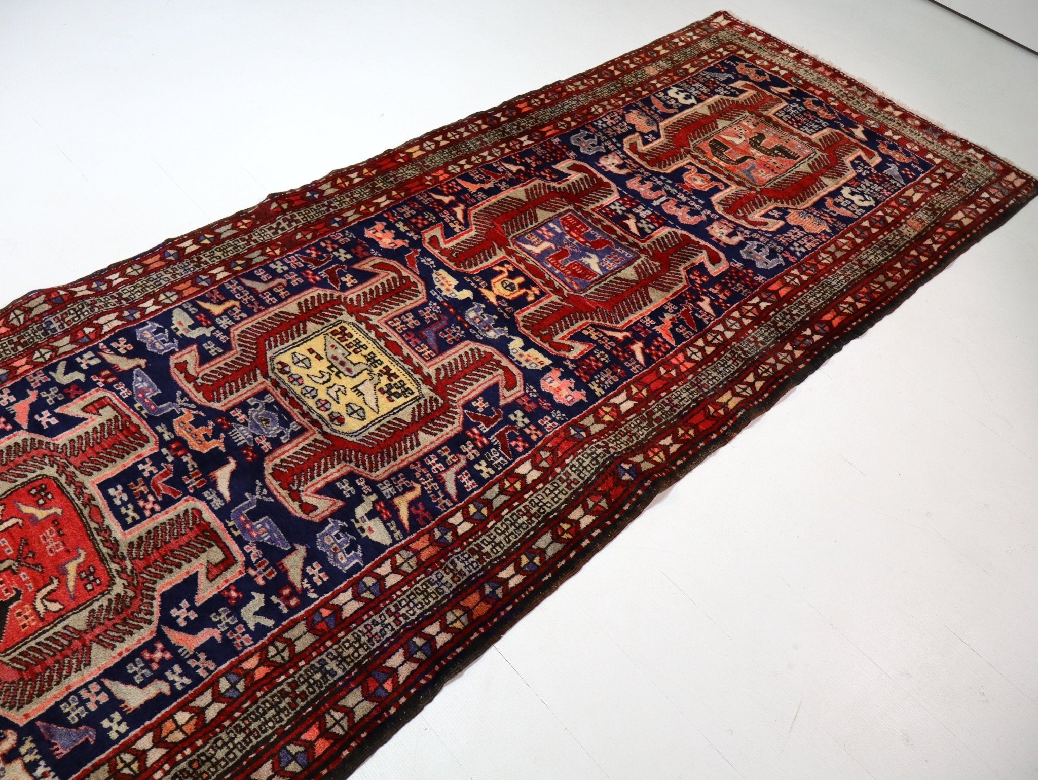 Persian Ardabil Runner Rug | 3' 7" x 9' 10" - Rug the Rock - 