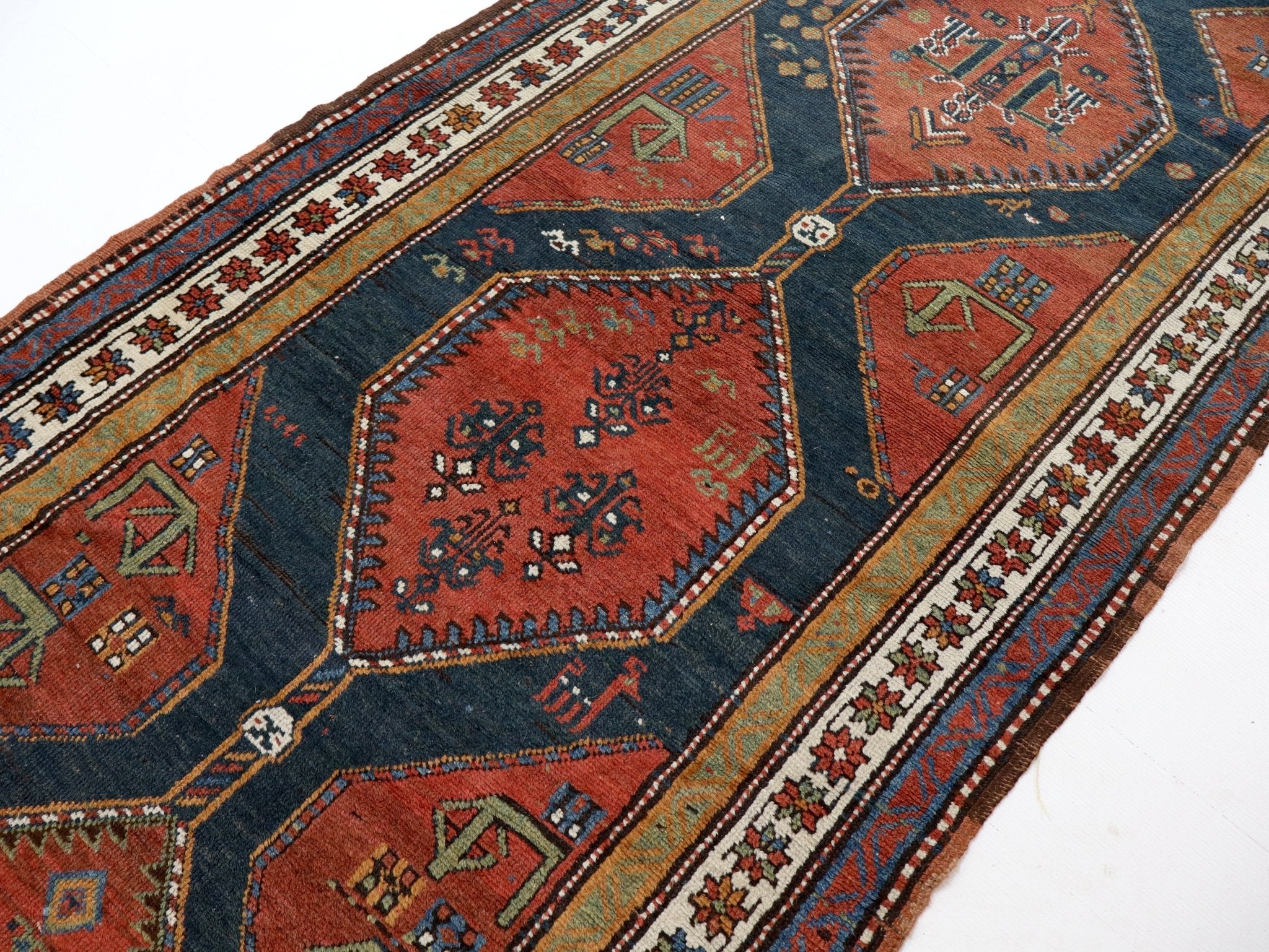 Persian Azerbaijani Rug | 3' 9" x 11' - Rug the Rock - multicolor colorRunner Rugyellow color