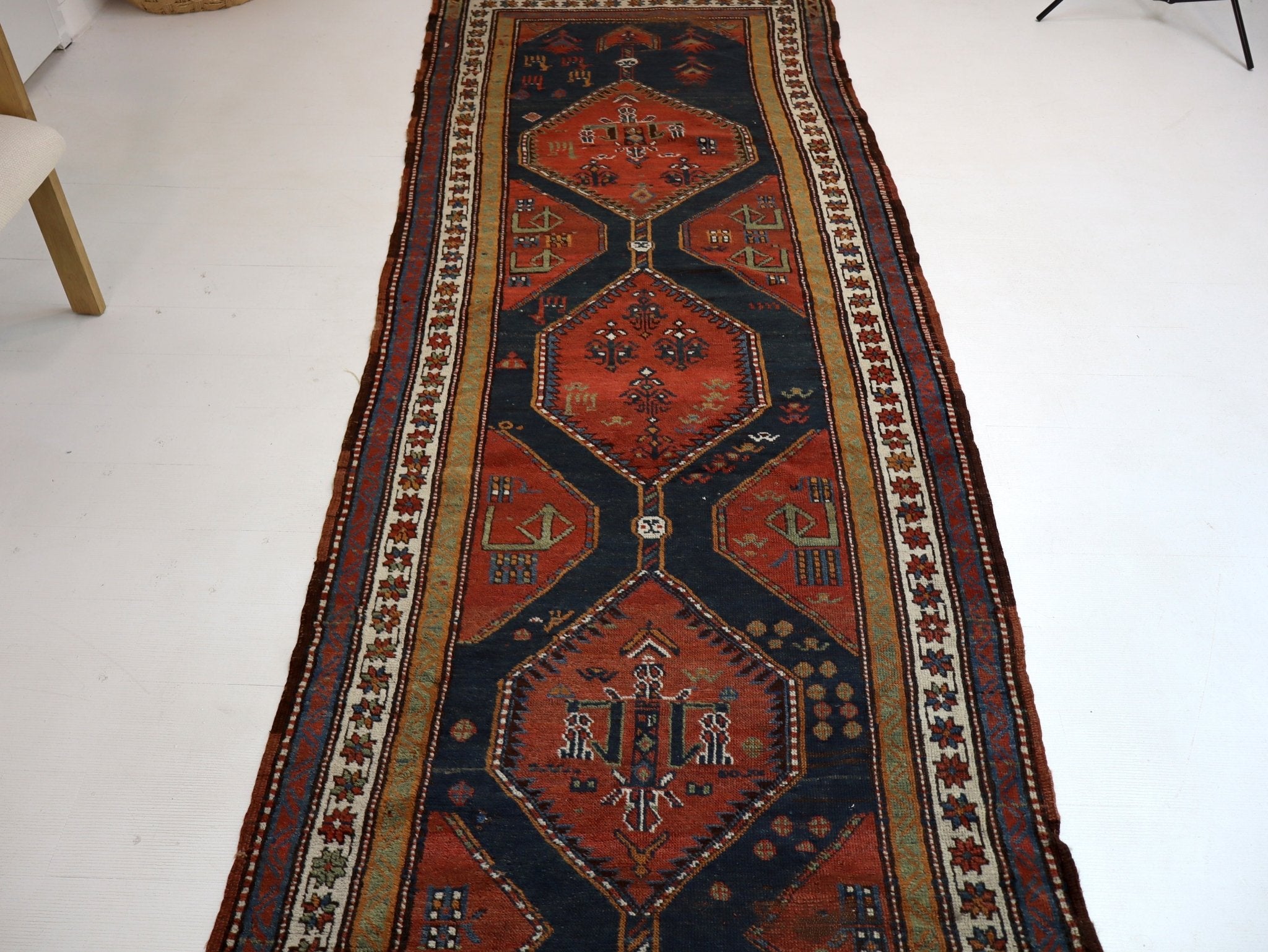 Persian Azerbaijani Rug | 3' 9" x 11' - Rug the Rock - multicolor colorRunner Rugyellow color