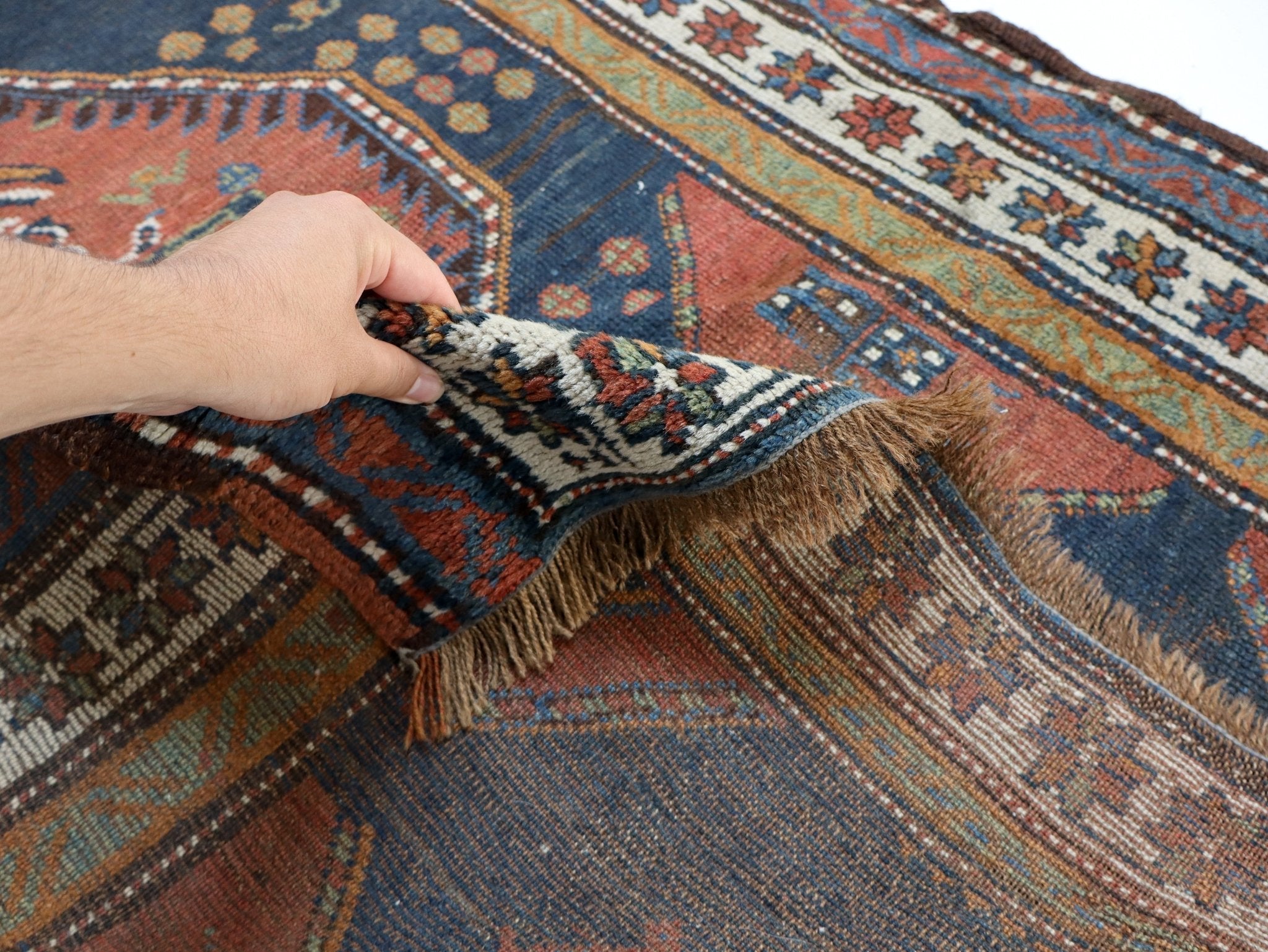 Persian Azerbaijani Rug | 3' 9" x 11' - Rug the Rock - multicolor colorRunner Rugyellow color