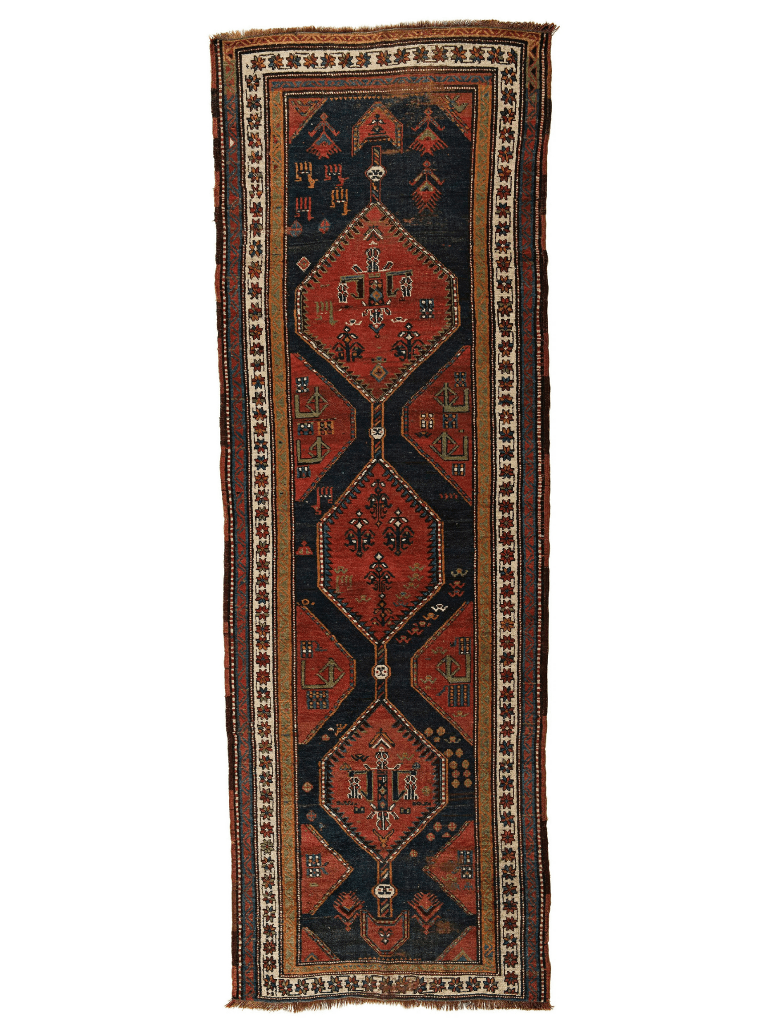 Persian Azerbaijani Rug | 3' 9" x 11' - Rug the Rock - multicolor colorRunner Rugyellow color