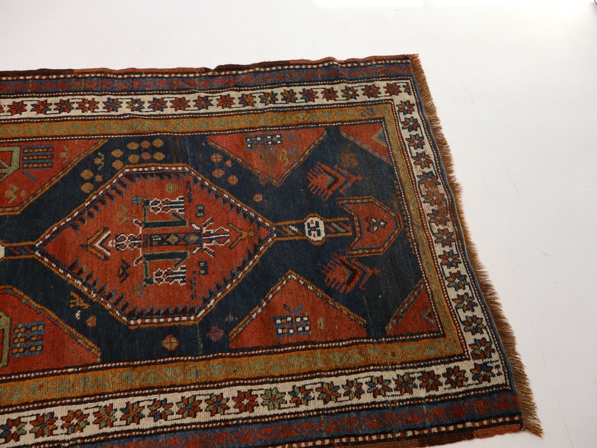 Persian Azerbaijani Rug | 3' 9" x 11' - Rug the Rock - multicolor colorRunner Rugyellow color