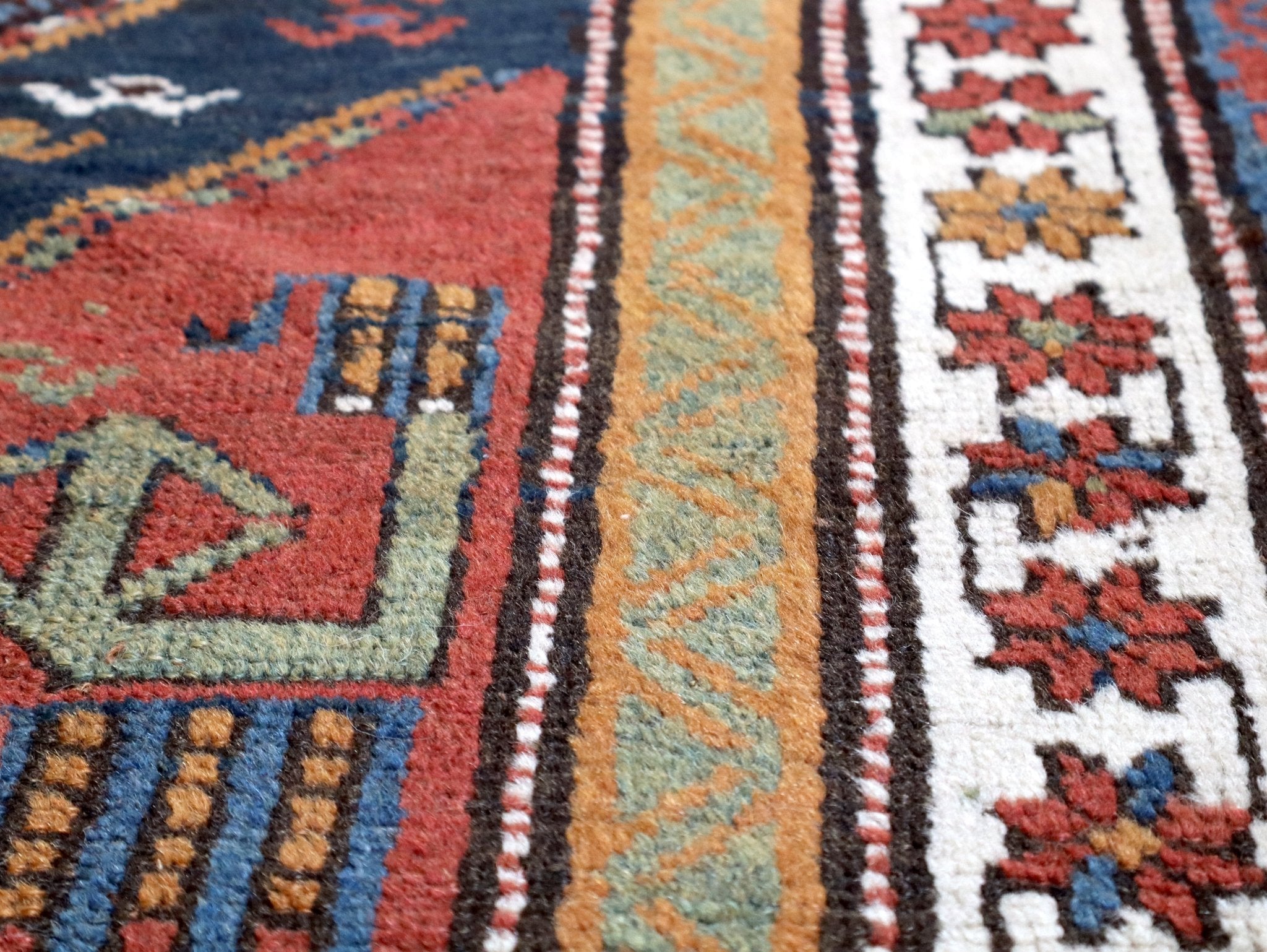 Persian Azerbaijani Rug | 3' 9" x 11' - Rug the Rock - multicolor colorRunner Rugyellow color