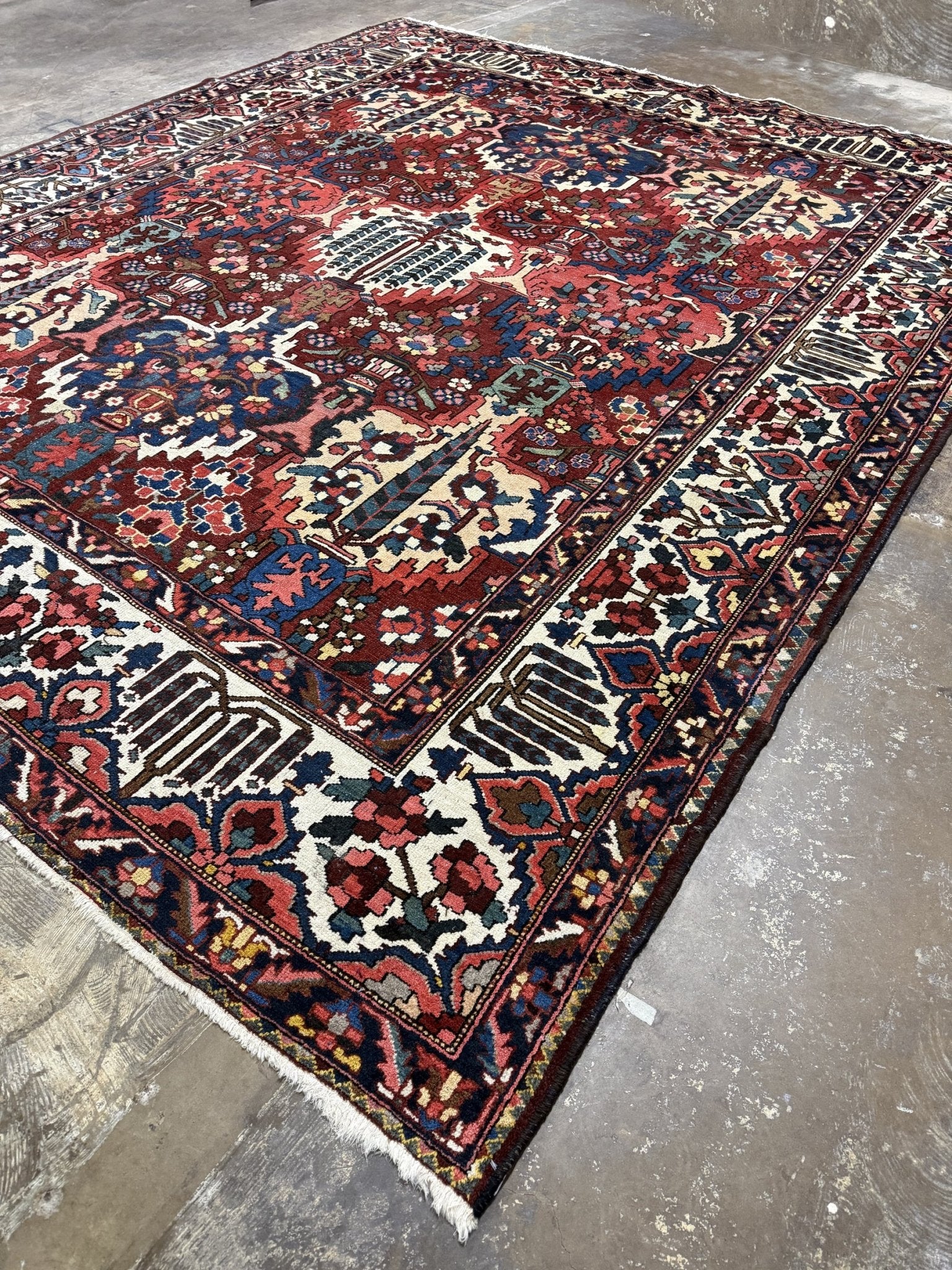 Persian Bakhtiari Rug | 10' 6" x 13' 1" - Rug the Rock - availableBakhtiariFloral