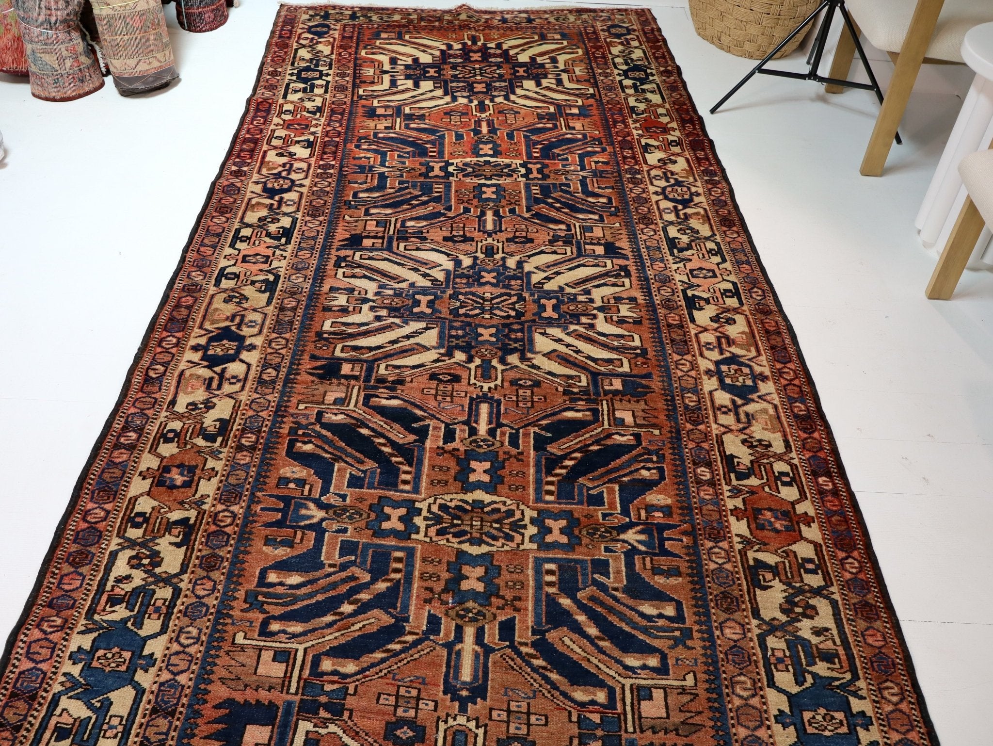 Persian Bakhtiari Runner Rug | 4' 11" x 13' 8" - Rug the Rock - available rugshamadan rugsLarge Rugs > 4' x 8'