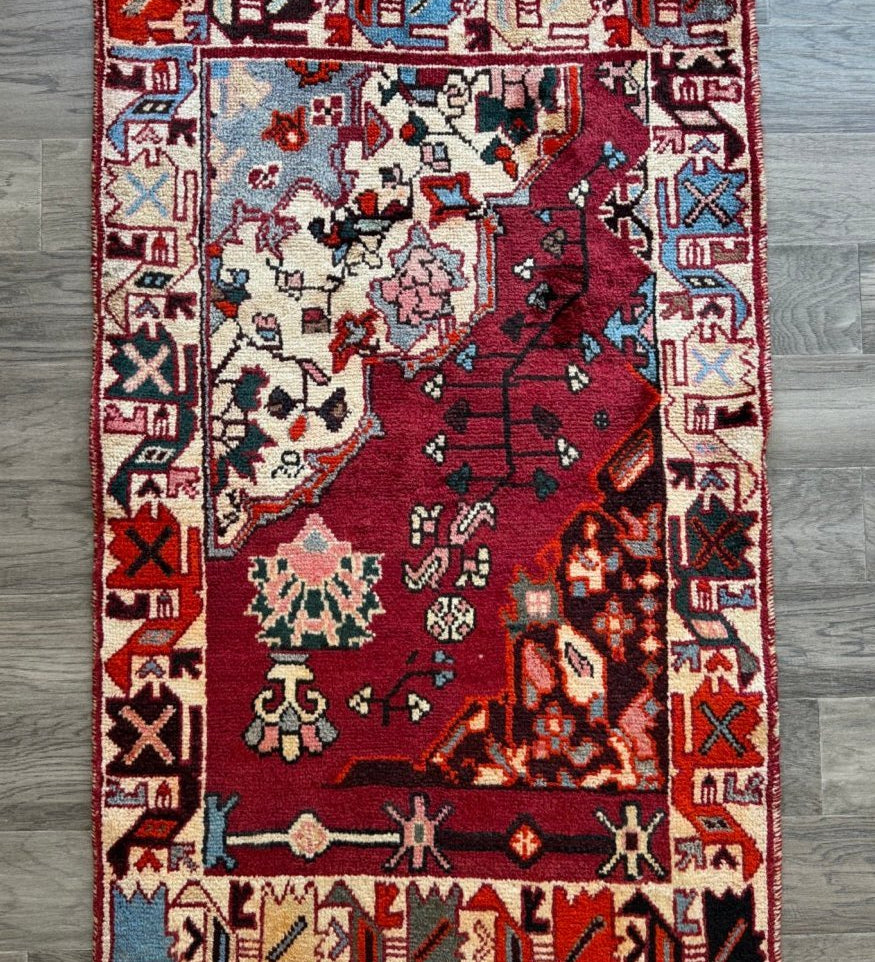 Persian Bakhtiari Wagireh Rug | 2' 5" x 3' 11" - Rug the Rock