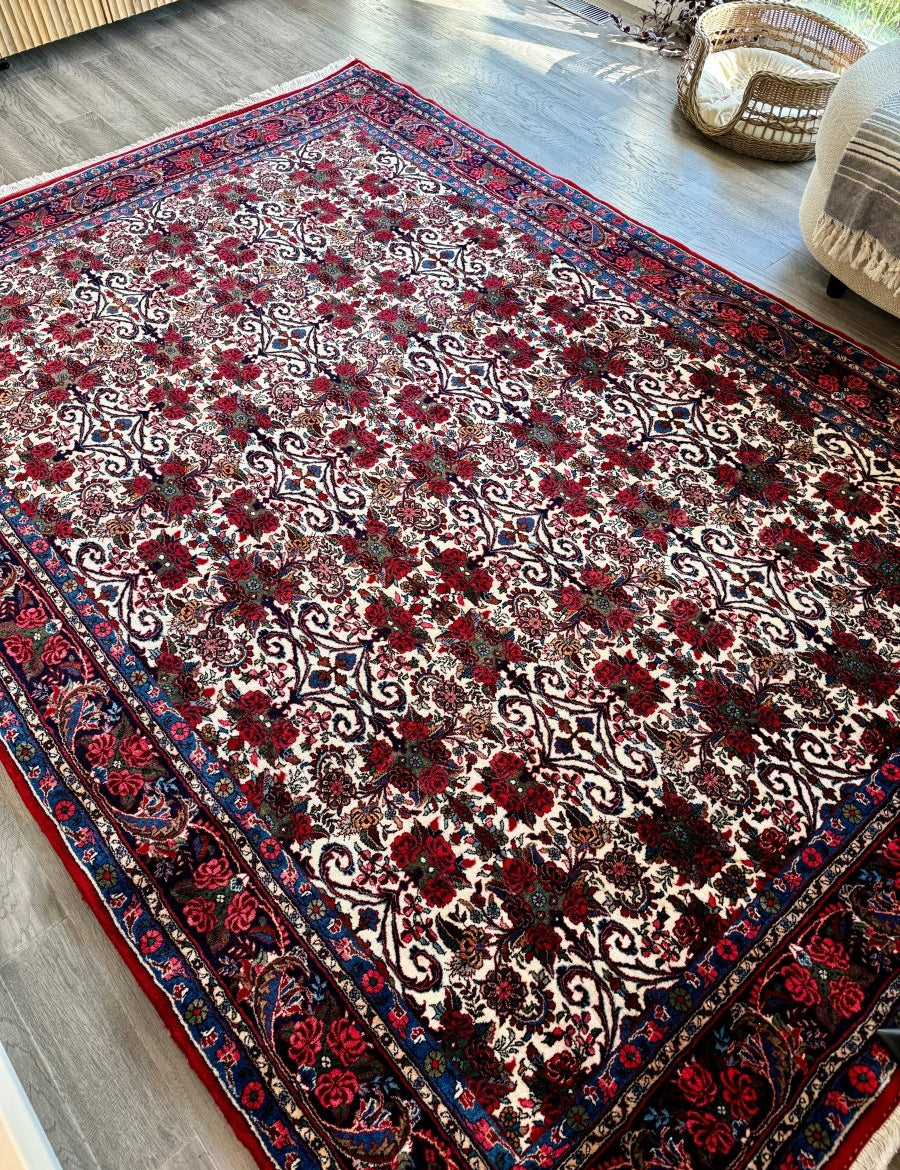 Persian Bidjar Halvai Rug | 7' 3" x 10' 10" - Rug the Rock