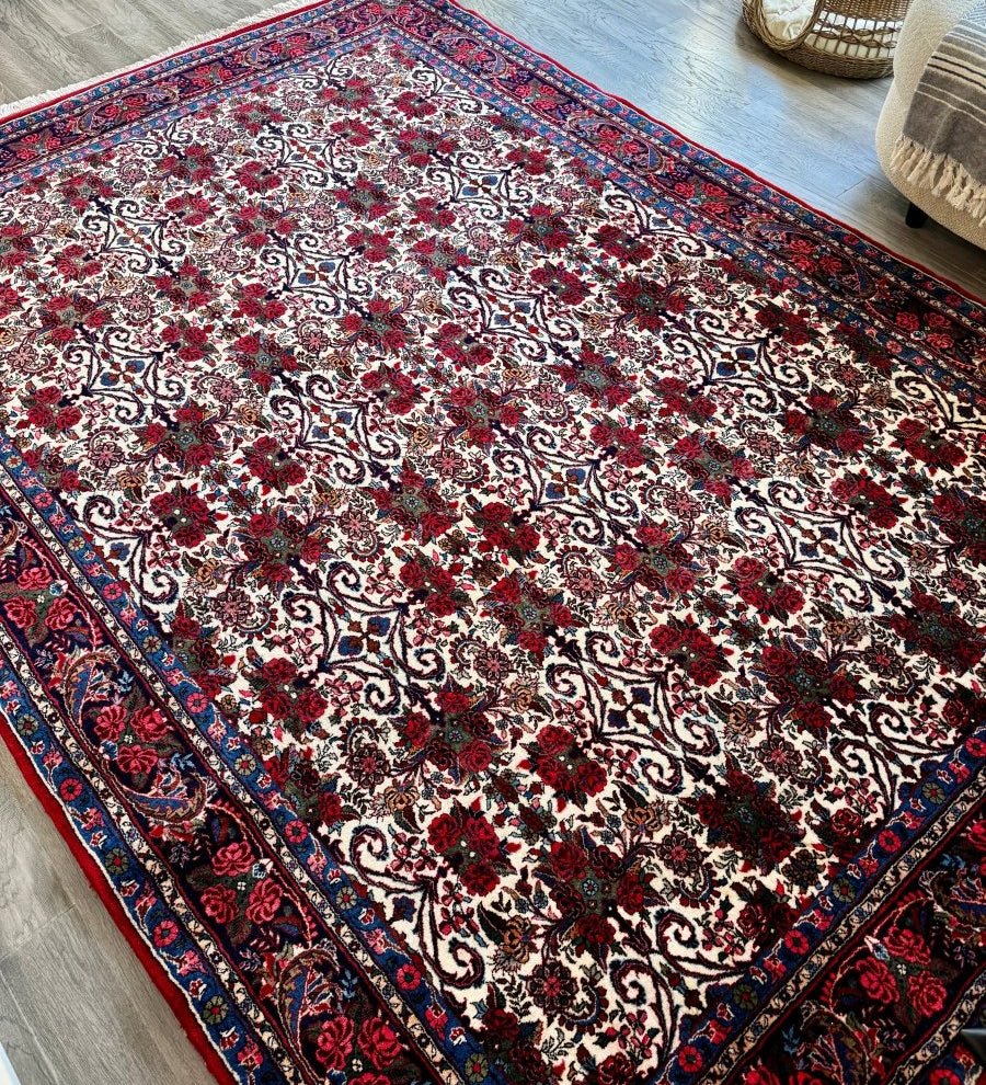 Persian Bidjar Halvai Rug | 7' 3" x 10' 10" - Rug the Rock