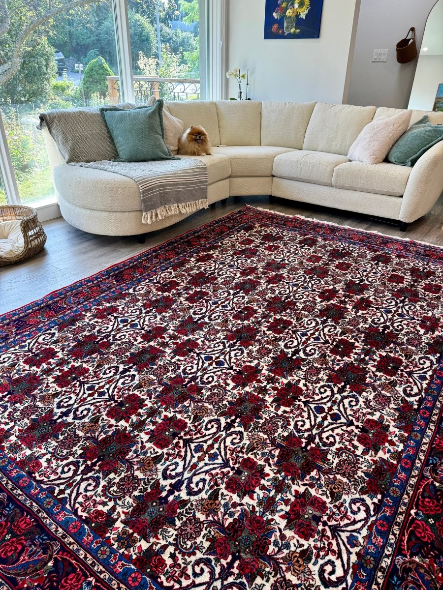 Persian Bidjar Halvai Rug | 7' 3" x 10' 10" - Rug the Rock