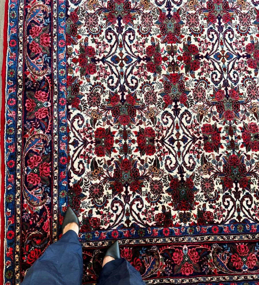 Persian Bidjar Halvai Rug | 7' 3" x 10' 10" - Rug the Rock