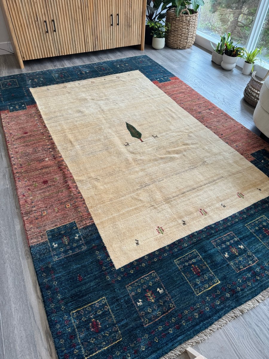 Persian Gabbeh Rug | 6' 7" x 10' 2" - Rug the Rock