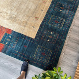 Persian Gabbeh Rug | 6' 7" x 10' 2" - Rug the Rock