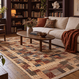 Persian Gabbeh Rug — Colorful Village Mosaic | 6'3" × 9'7" - Rug the Rock - 5 x 86 x 86 x 9