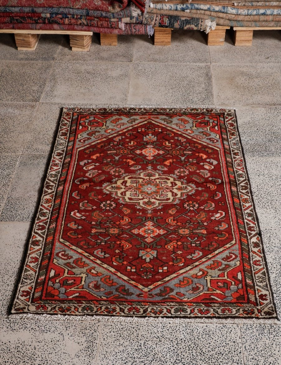 Persian Hamadan Rug | 2' 7” x 3' 10" - Rug the Rock - 