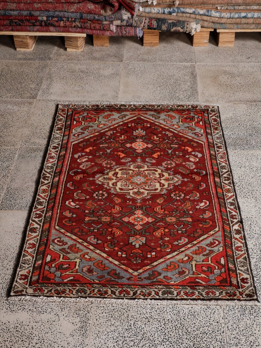 Persian Hamadan Rug | 2' 7” x 3' 10" - Rug the Rock - 