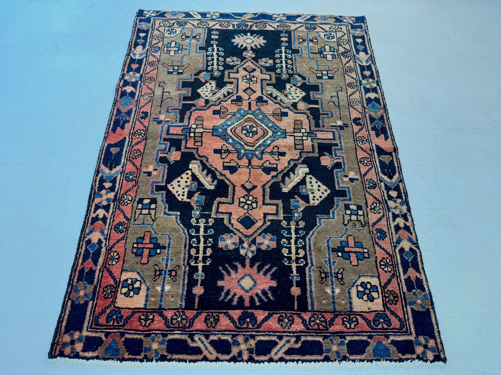 Persian Hamadan Rug | 3' 1” x 4' 5" - Rug the Rock - 
