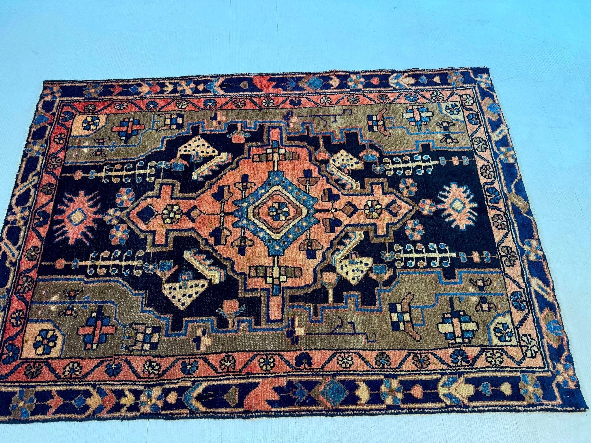 Persian Hamadan Rug | 3' 1” x 4' 5" - Rug the Rock - 