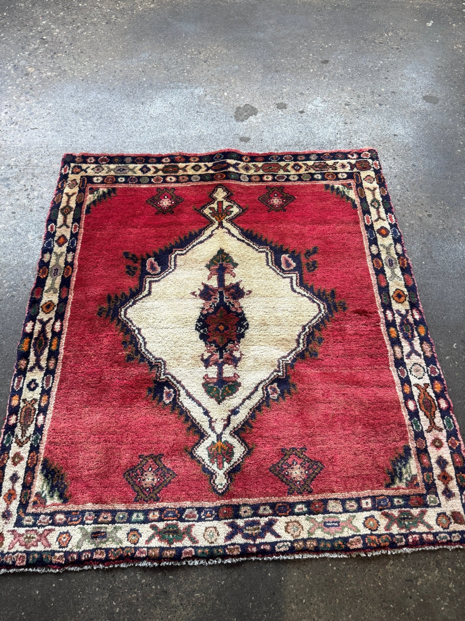 Persian Hamadan Rug | 3' 5" x 3' 9" - Rug the Rock - 