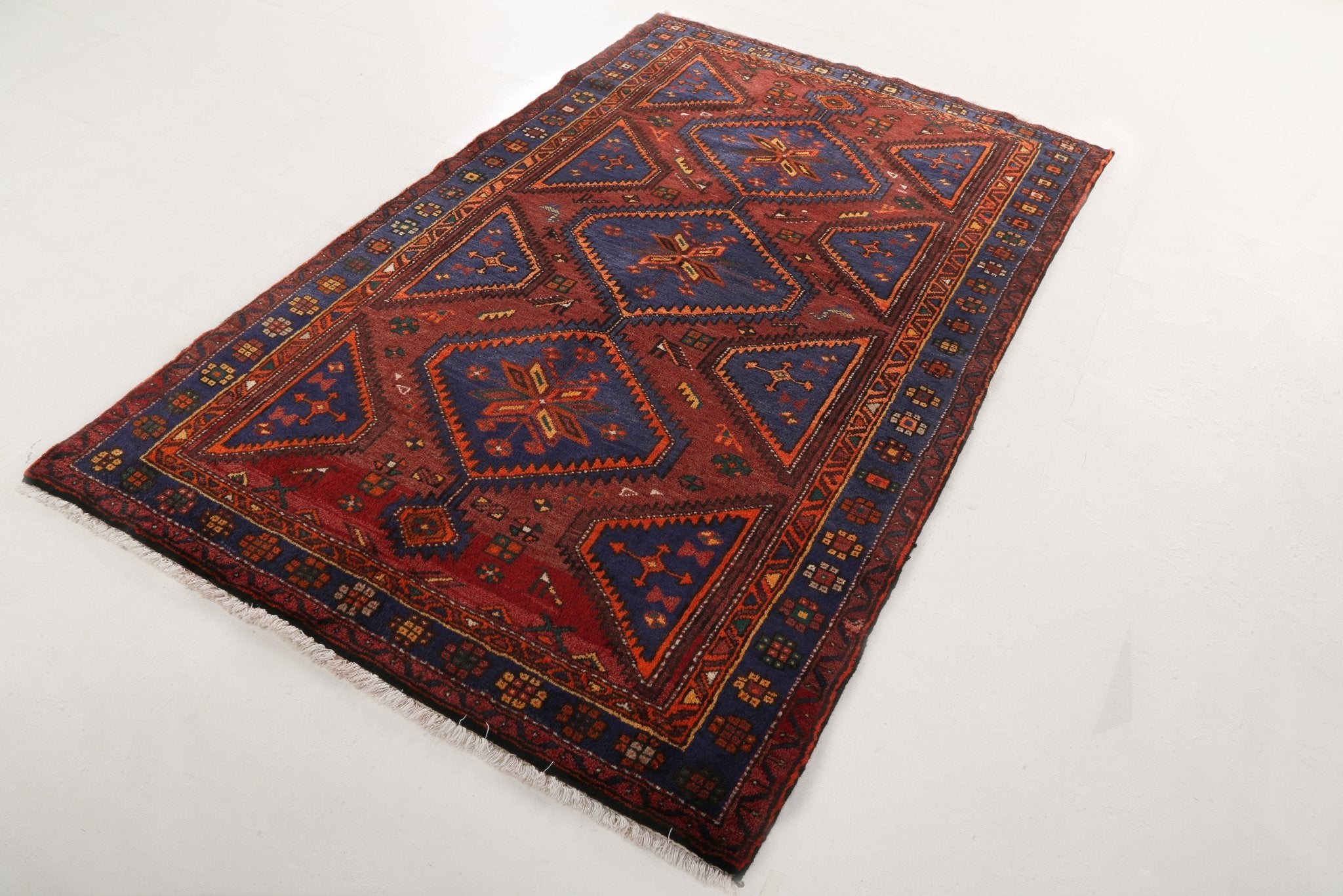 Persian Hamadan Rug | 4' 6" x 7' 3" - Rug the Rock - 