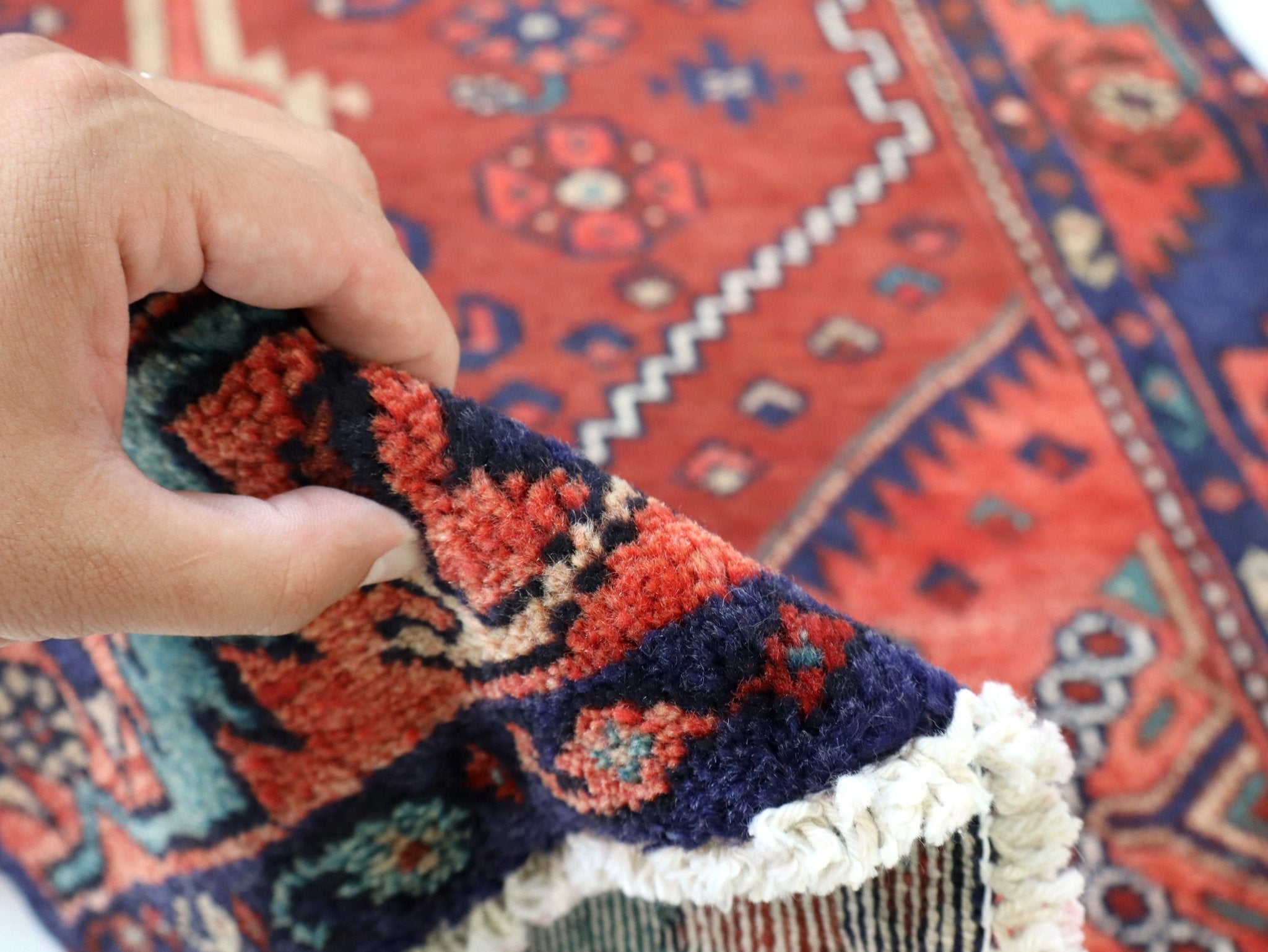 Persian Hamadan Runner Rug | 3' 3” x 6' 9" - Rug the Rock - 