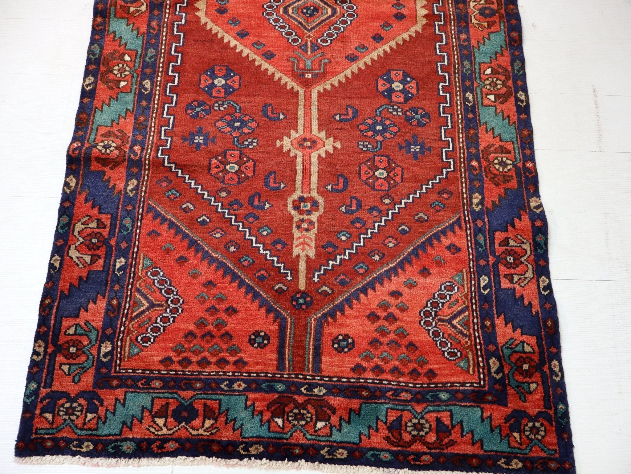 Persian Hamadan Runner Rug | 3' 3” x 6' 9" - Rug the Rock - 