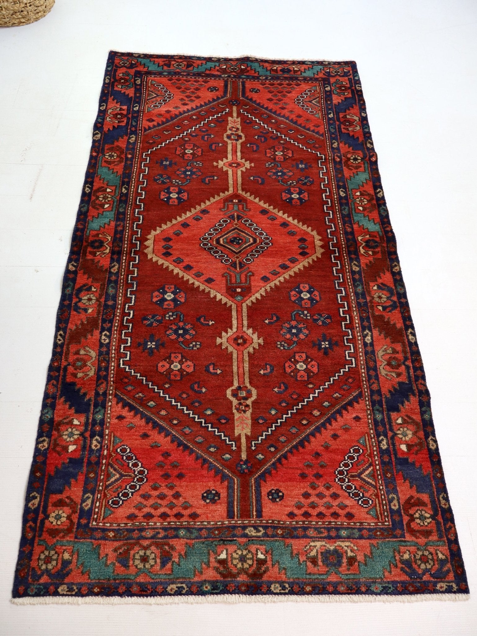 Persian Hamadan Runner Rug | 3' 3” x 6' 9" - Rug the Rock - 