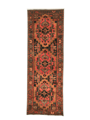 Persian Hamadan Runner Rug | 3' 4" x 10'