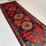 Persian Hamadan Runner Rug | 3' 6” x 9' 8" - Rug the Rock - 