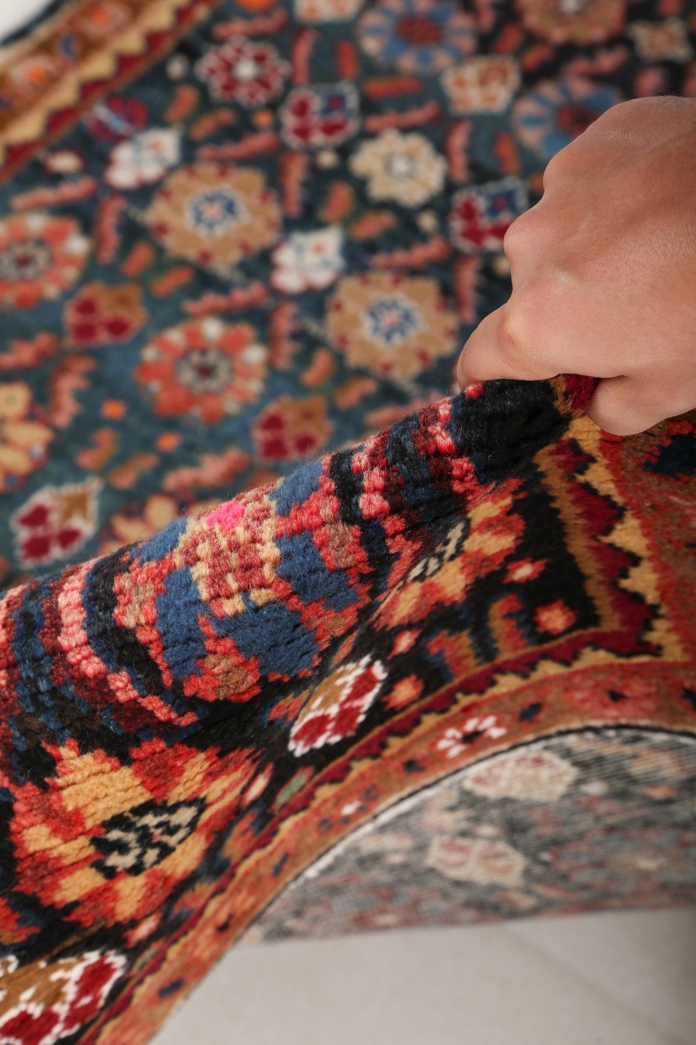 Persian Hamadan Runner Rug | 3' 9" x 9' 2" - Rug the Rock - 