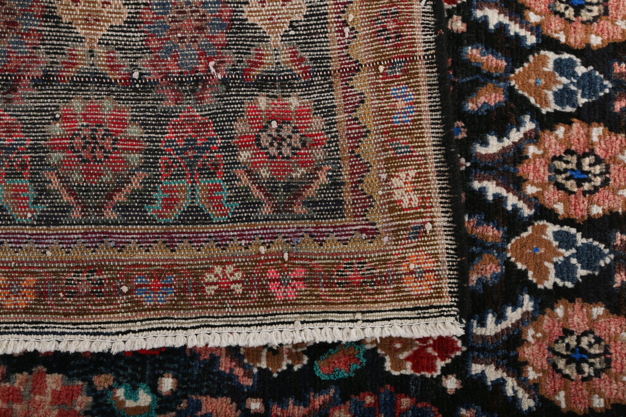 Persian Hamadan Runner Rug | 3' 9" x 9' 2" - Rug the Rock - 