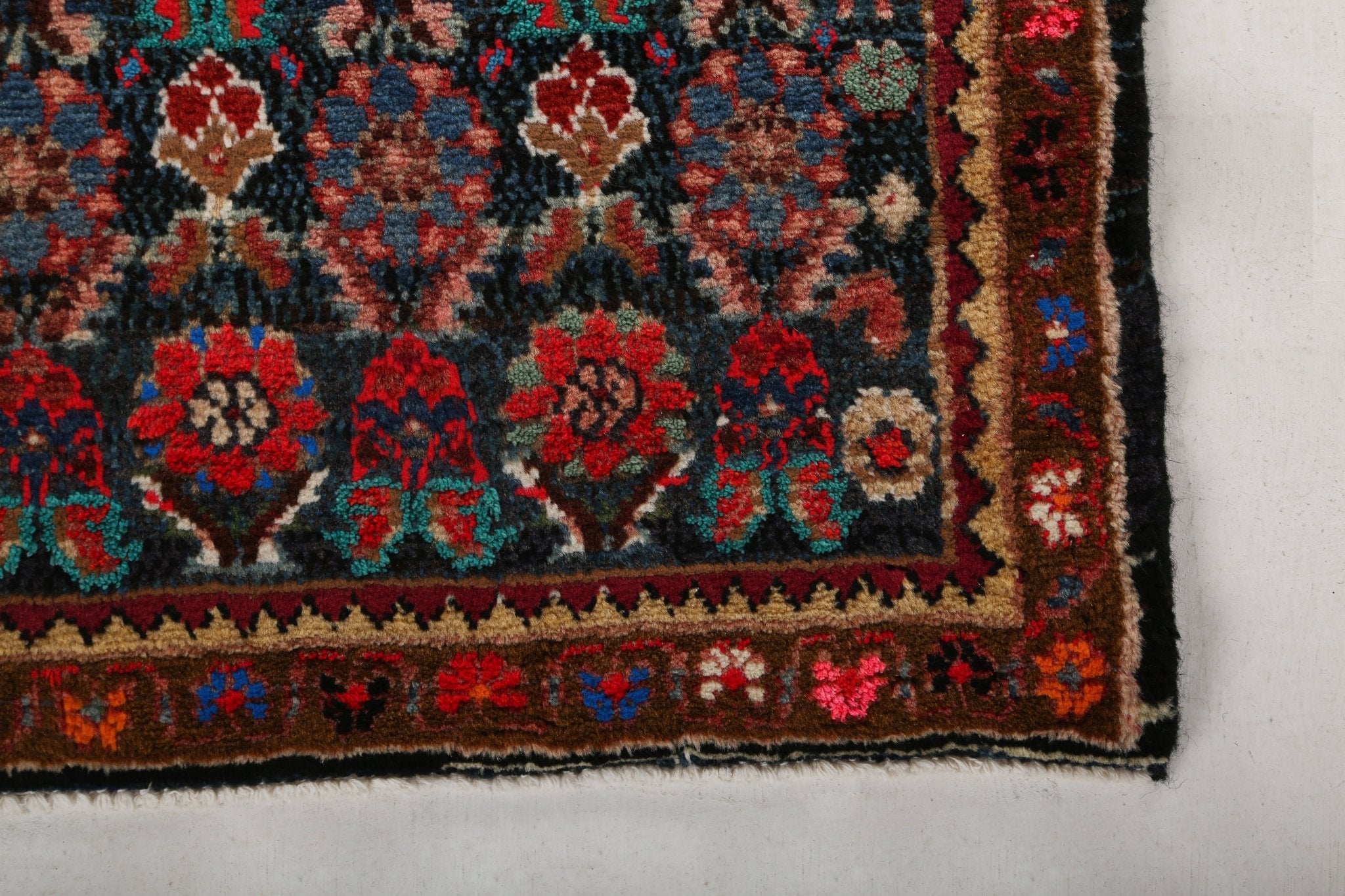 Persian Hamadan Runner Rug | 3' 9" x 9' 2" - Rug the Rock - 
