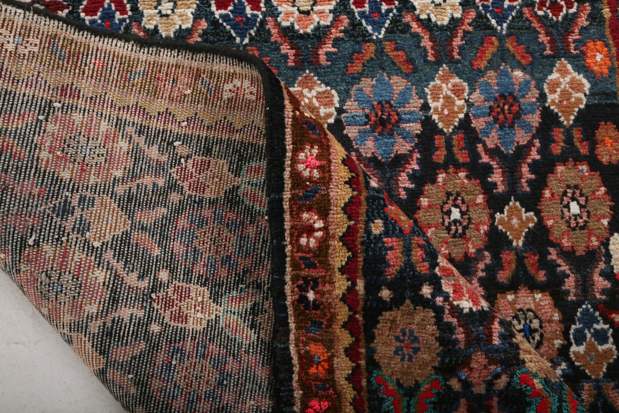 Persian Hamadan Runner Rug | 3' 9" x 9' 2" - Rug the Rock - 