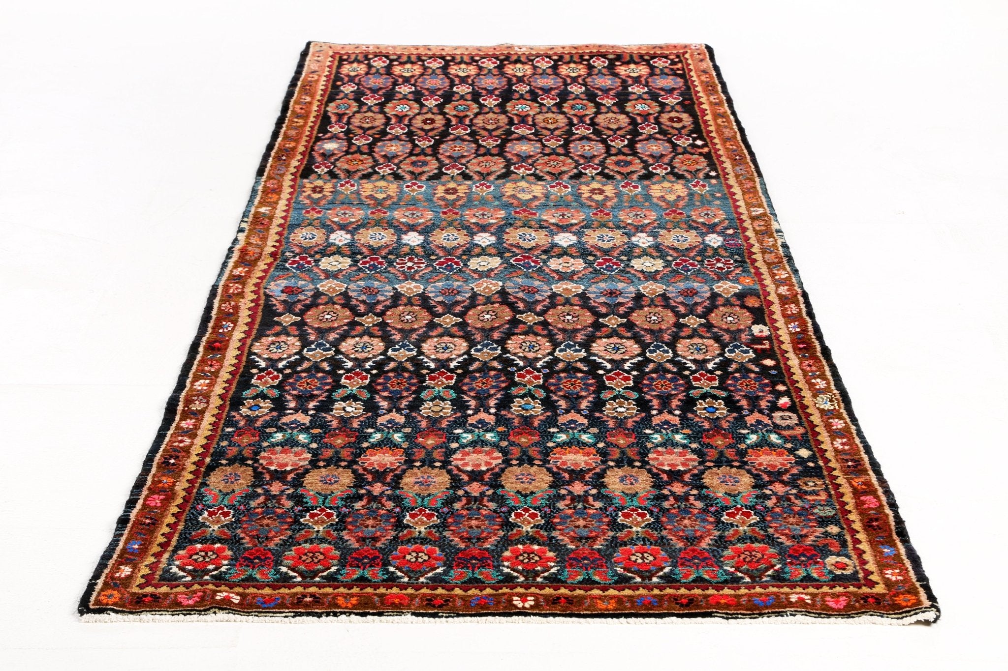 Persian Hamadan Runner Rug | 3' 9" x 9' 2" - Rug the Rock - 