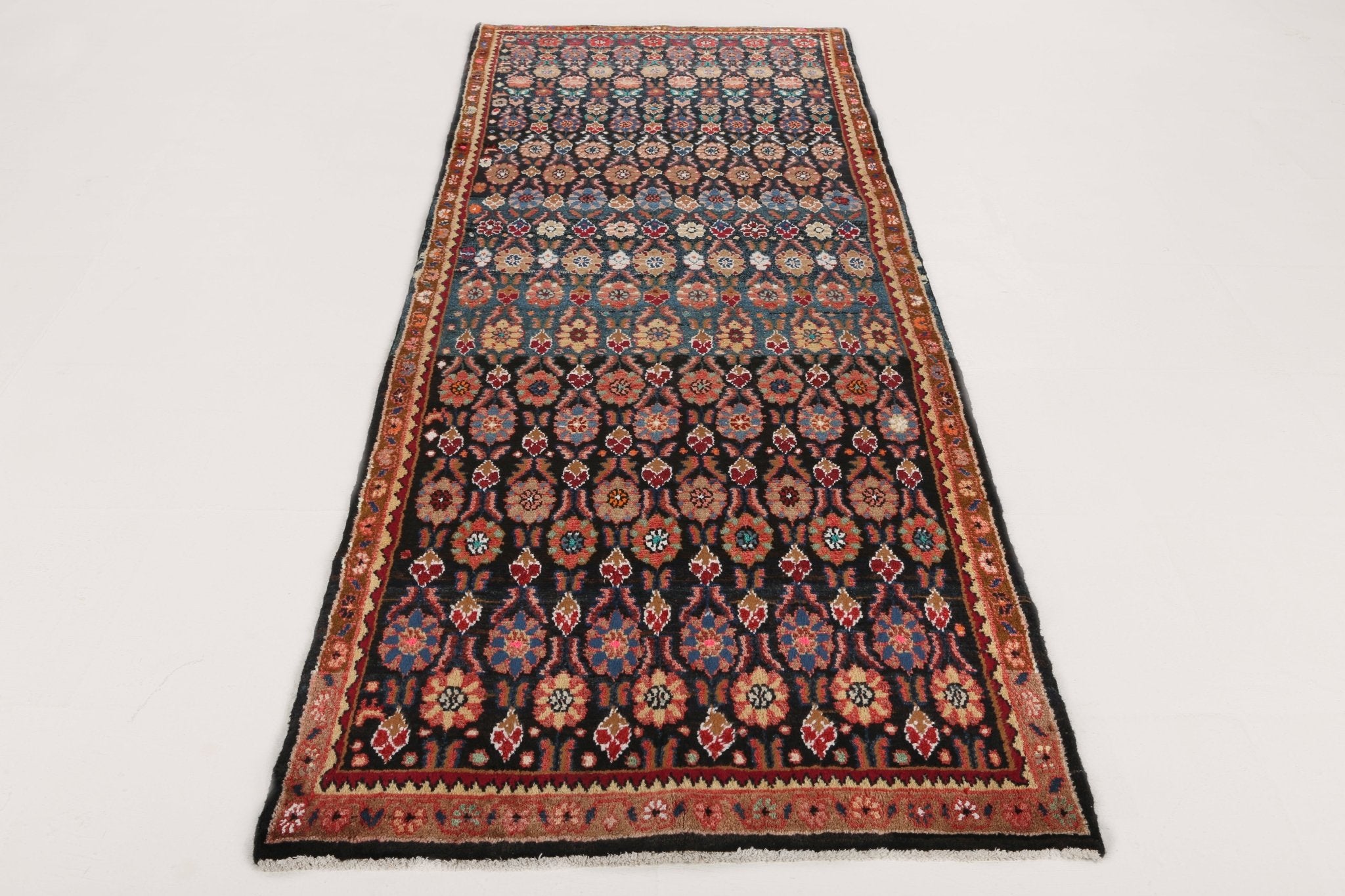 Persian Hamadan Runner Rug | 3' 9" x 9' 2" - Rug the Rock - 